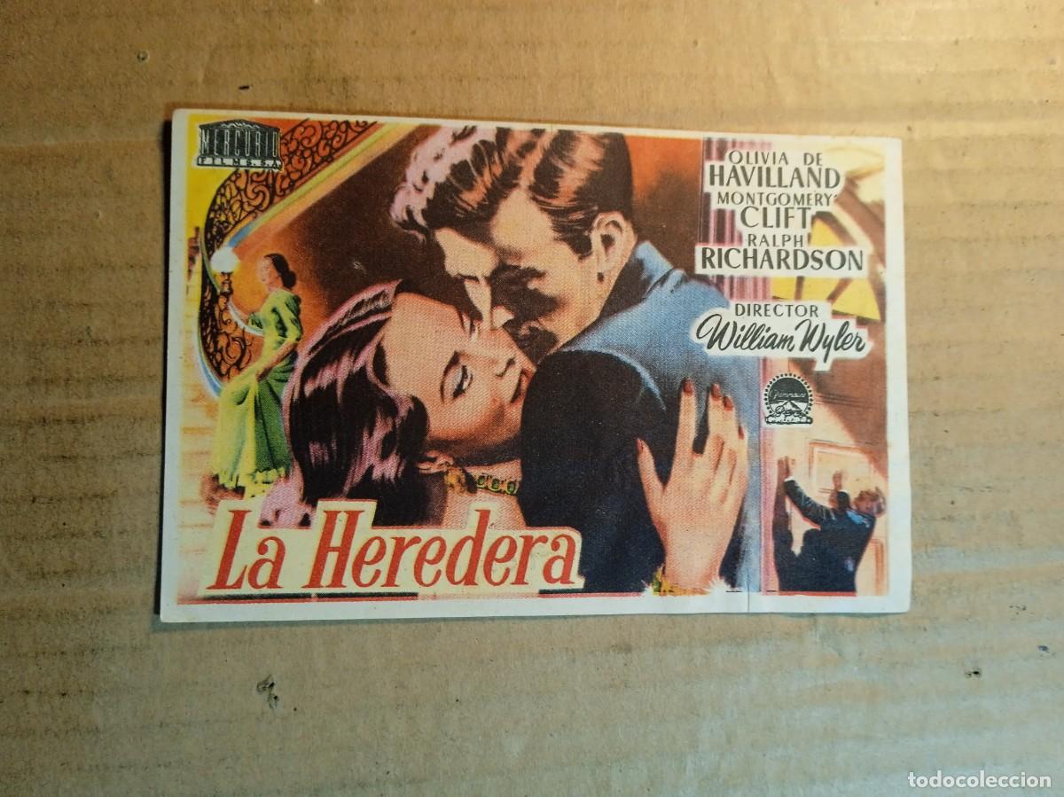 Kino: FOLLETO DE MANO CON PUBLICIDAD LA HEREDERA