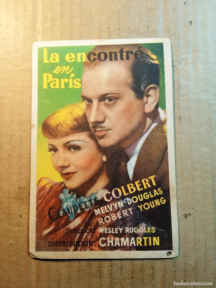 Kino: FOLLETO DE MANO CON PUBLICIDAD LA ENCONTRE EN PARIS