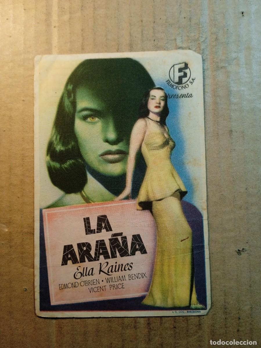Kino: FOLLETO DE MANO CON PUBLICIDAD LA ARA&Ntilde;A