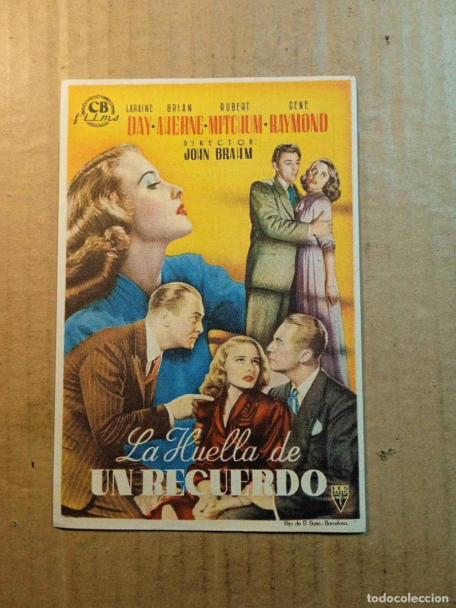 Kino: FOLLETO DE MANO CON PUBLICIDAD LA HUELLA DE UN RECUERDO