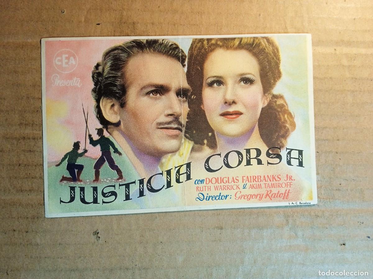 Kino: FOLLETO DE MANO CON PUBLICIDAD JUSTICIA CORSA