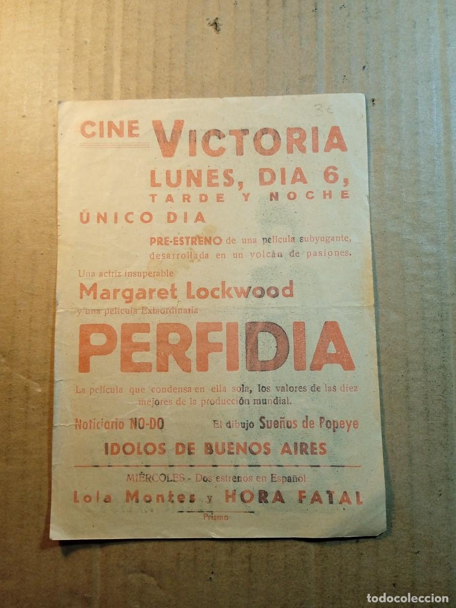 Cine: FOLLETO DE MANO CON PUBLICIDAD PERFIDA - Foto 2