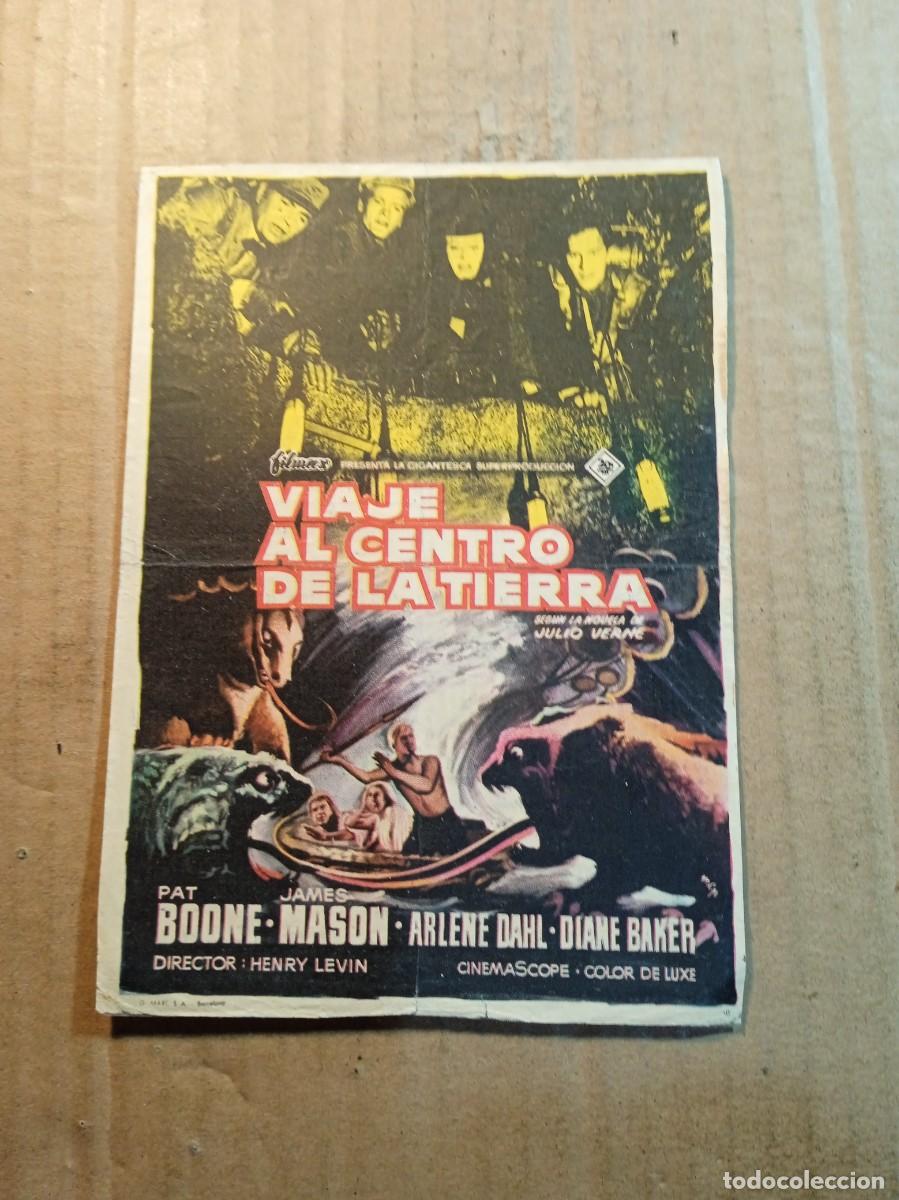Kino: FOLLETO DE MANO CON PUBLICIDAD VIEJE AL CENTRO DE LA TIERRA