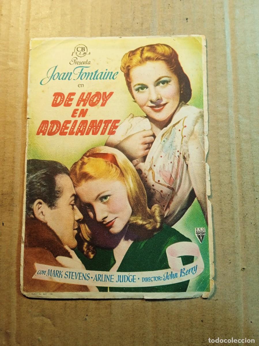 Cine: FOLLETO DE MANO CON PUBLCIDAD DE HOY EN ADELANTE
