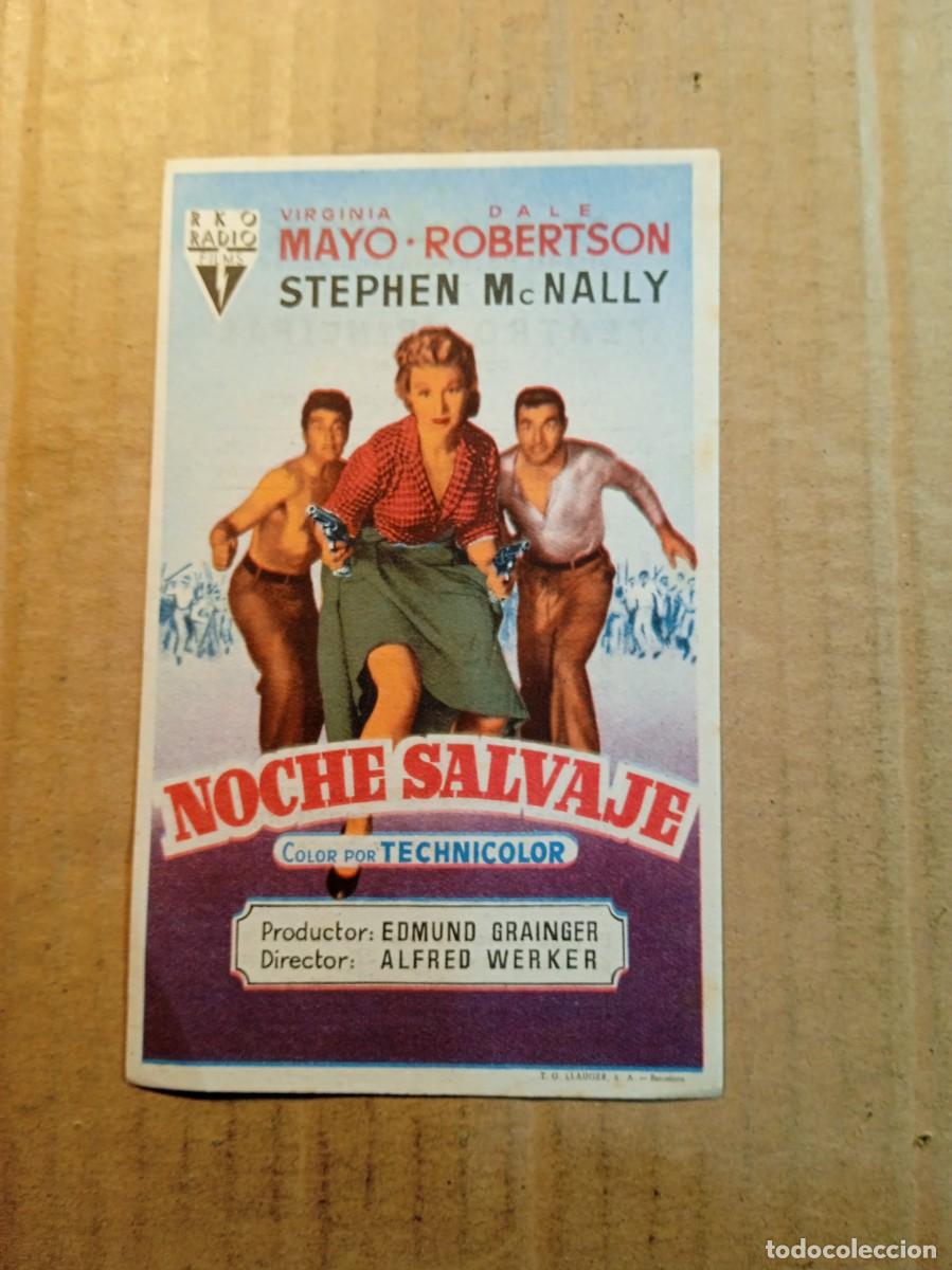  Flyers Publicitaires de films Anciens: FOLLETO DE MANO CON PUBLCIDAD NOCHE SALVAJE
