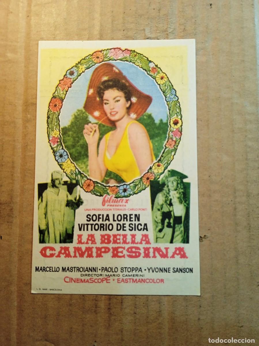 Cine: FOLLETO DE MANO CON PUBLCIDAD LA BELLA CAMPESINA