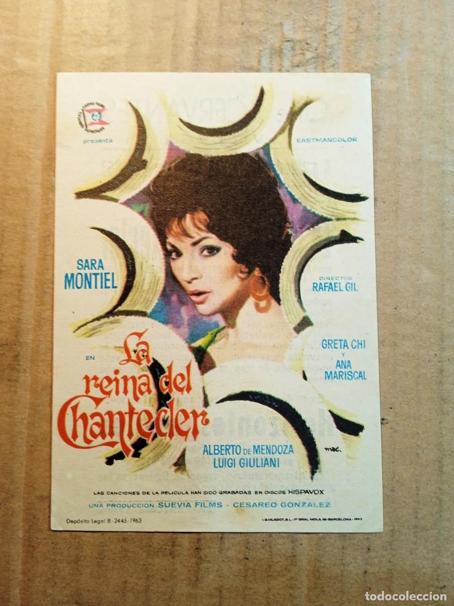 Kino: FOLLETO DE MANO CON PUBLCIDAD LA REINA DEL CHANTECLER