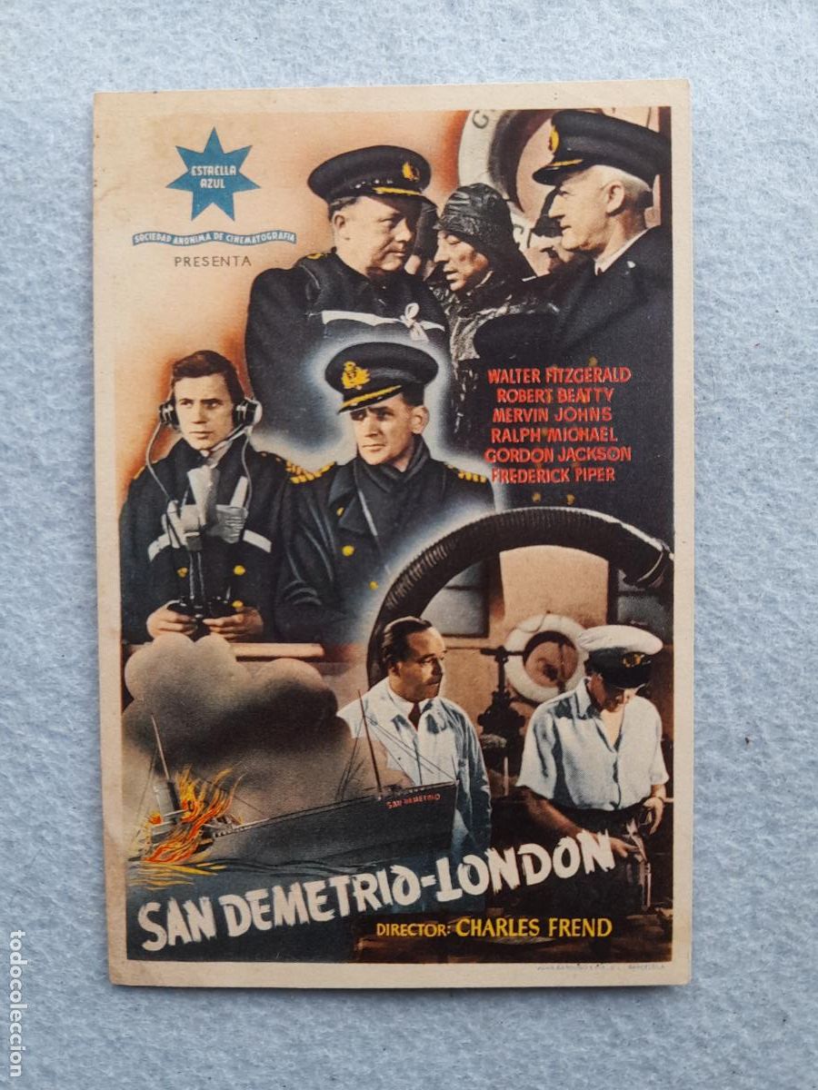 Cinema: San Demetrio - London. Walter Fitzgerald, Robert Beatty, Mervin Johns, Ralph Michael