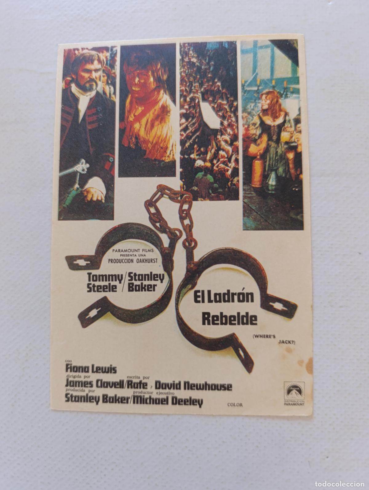 Cine: FOLLETO DE MANO - EL LADRON REBELDE - TOMMY STEELE, STANLEY BAKER - SIN PUBLICIDAD (148F)