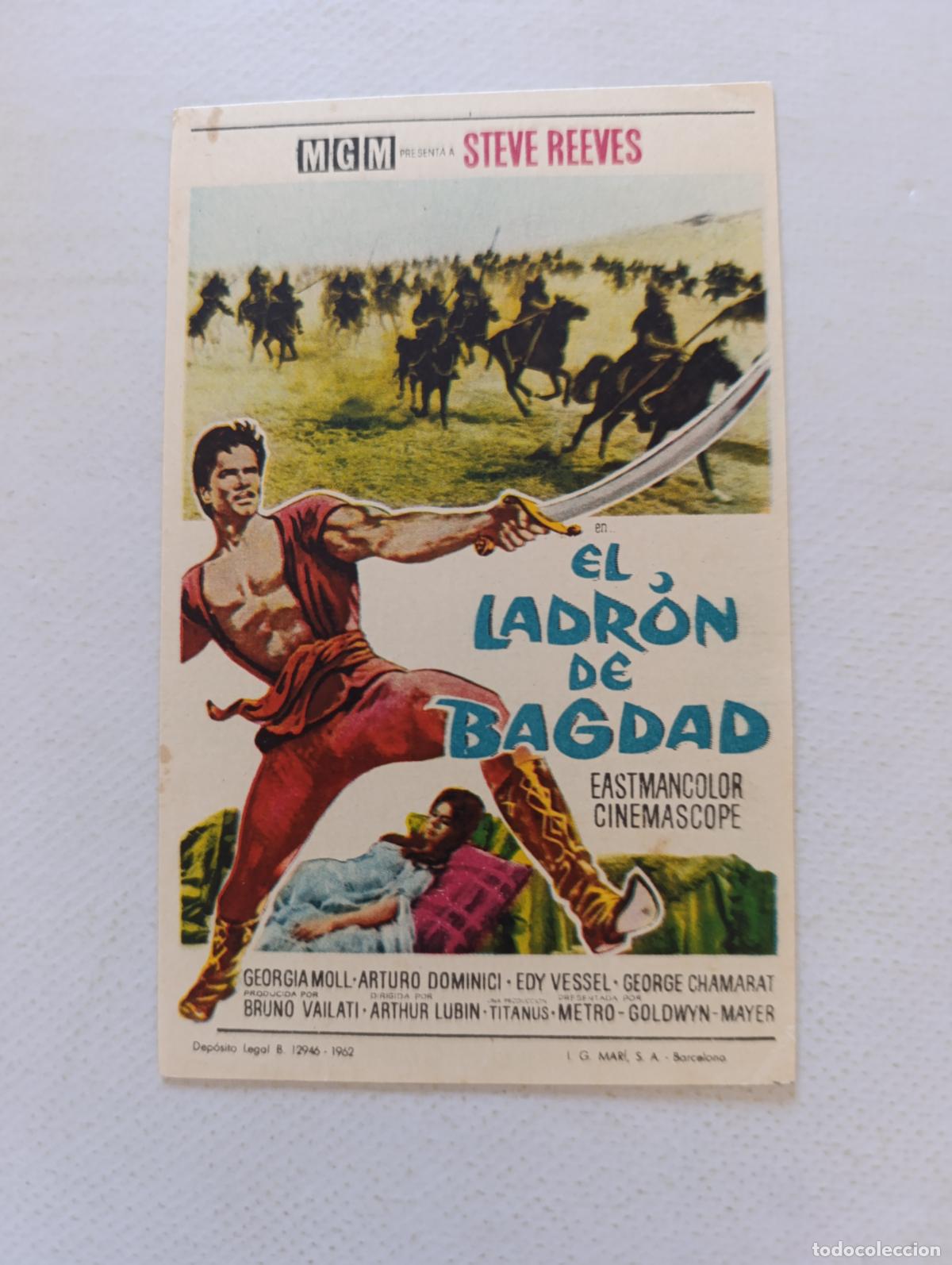 Cine: FOLLETO DE MANO - EL LADRON DE BAGDAD - STEVE REEVES - SIN PUBLICIDAD (148F)
