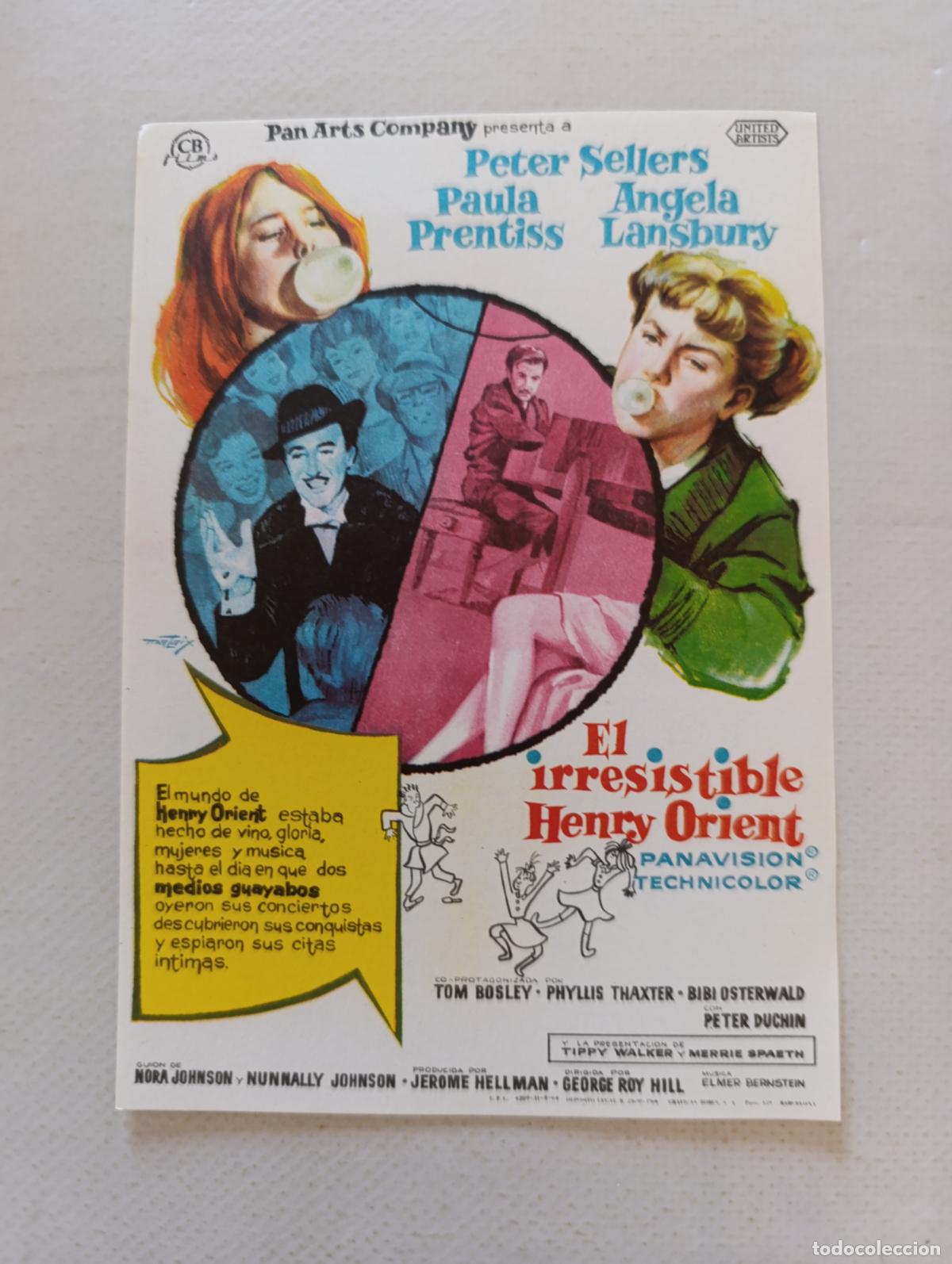 Cine: FOLLETO DE MANO - EL IRRESISTIBLE HENRY ORIENT - PETER SELLERS, ANGELA LANSBURY (148F)