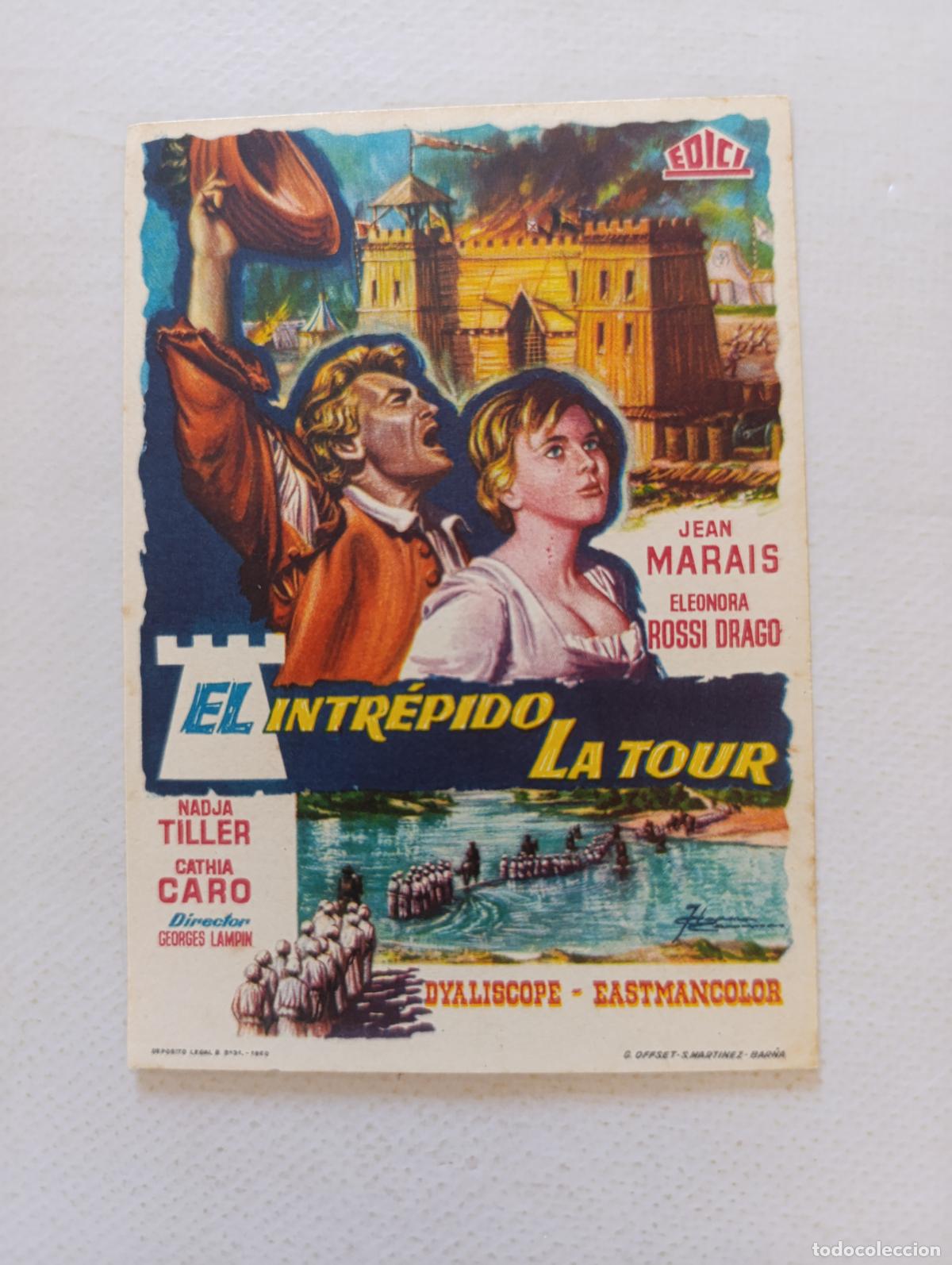 Cine: FOLLETO DE MANO - EL INTREPIDO LATOUR - LA TOUR - JEAN MARAIS - SIN PUBLICIDAD (148F)