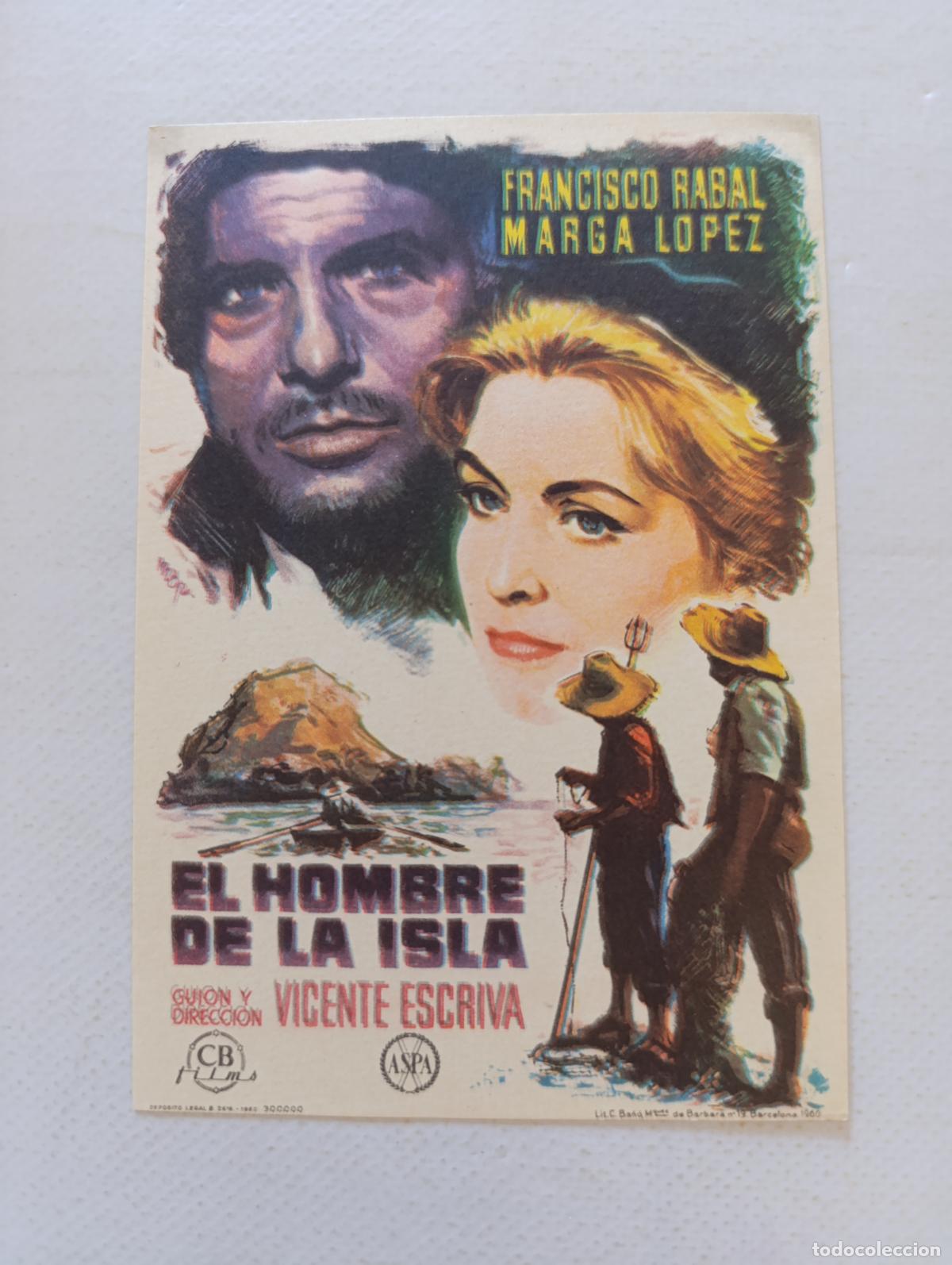 Cine: FOLLETO DE MANO - EL HOMBRE DE LA ISLA - FRANCISCO RABAL - SIN PUBLICIDAD (148G)