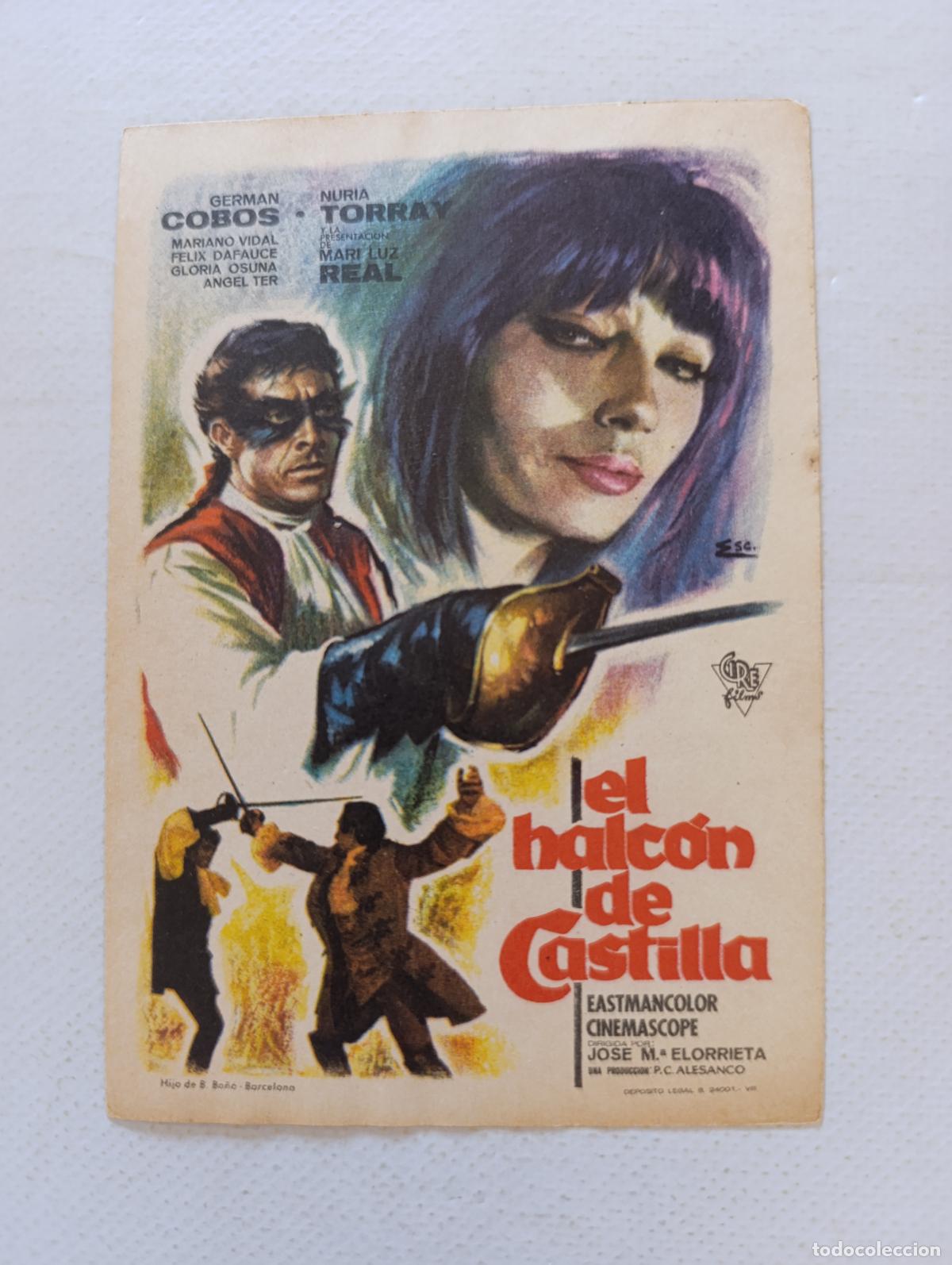 Cine: FOLLETO DE MANO - EL HALCON DE CASTILLO - GERMAN COBOS - SIN PUBLICIDAD (148G)