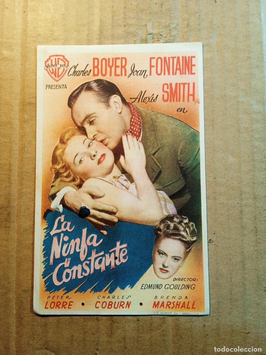 Cine: FOLLETO DE MANO CON PUBLCIDAD LA NINFA CONSTANTE
