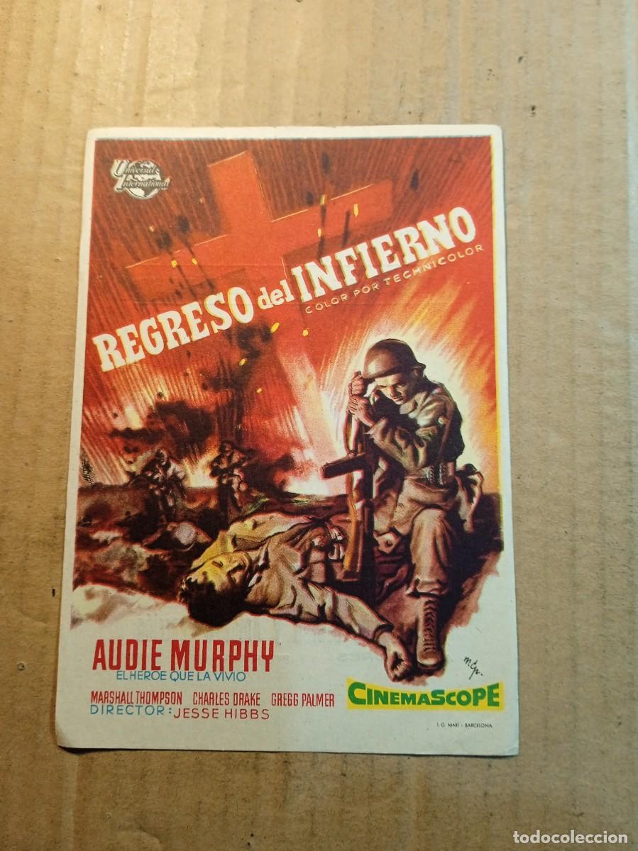 Cinema: FOLLETO DE MANO CON PUBLICIDAD REGRESO AL INFIERNO