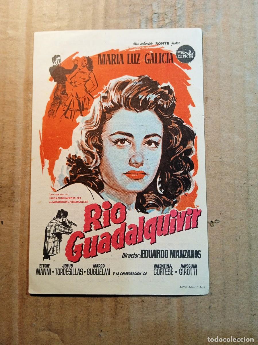 Kino: FOLLETO DE MANO CON PUBLICIDAD RIO GUADALQUIVIR