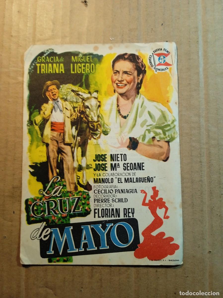 Kino: FOLLETO DE MANO CON PUBLICIDAD LA CRUZ DE MAYO