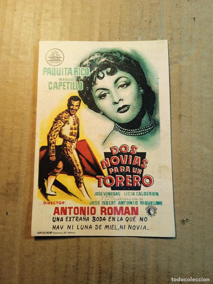 Kino: FOLLETO DE MANO CON PUBLICIDAD DOS NOVIAS PARA UN TORERO ( COPIA )