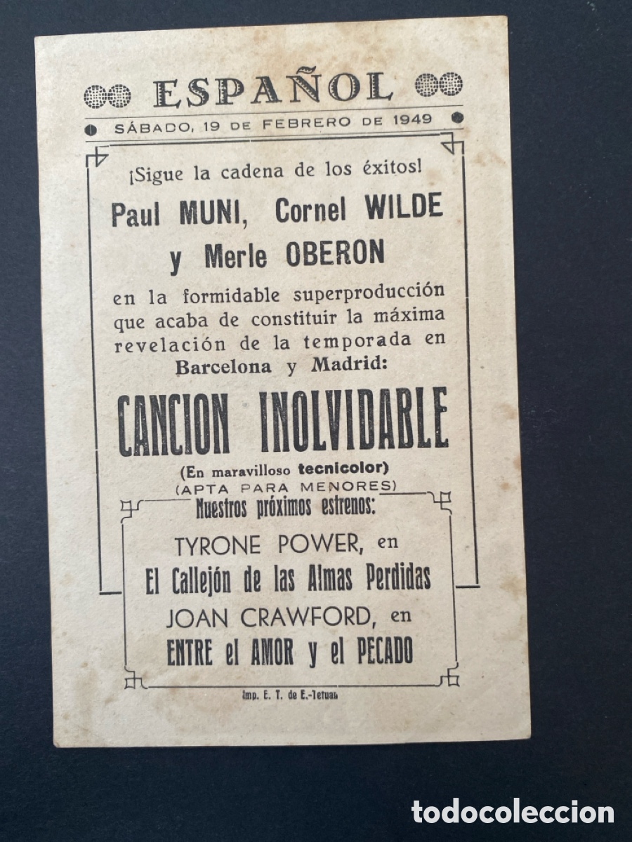 Cine: Programa de cine Canci&oacute;n Inolvidable - Foto 2