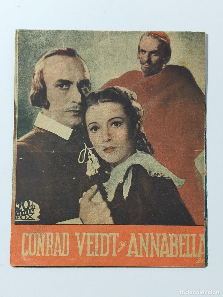 Cine: Programa Doble Orig: BAJO EL MANTO ESCARLATA. Conrad Veidt, Annabella - Teatro Cine Sicilia