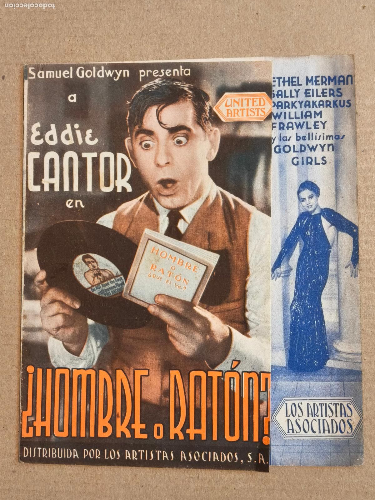  Flyers Publicitaires de films Anciens: HOMBRE O RATON PROGRAMA DE CINE1939