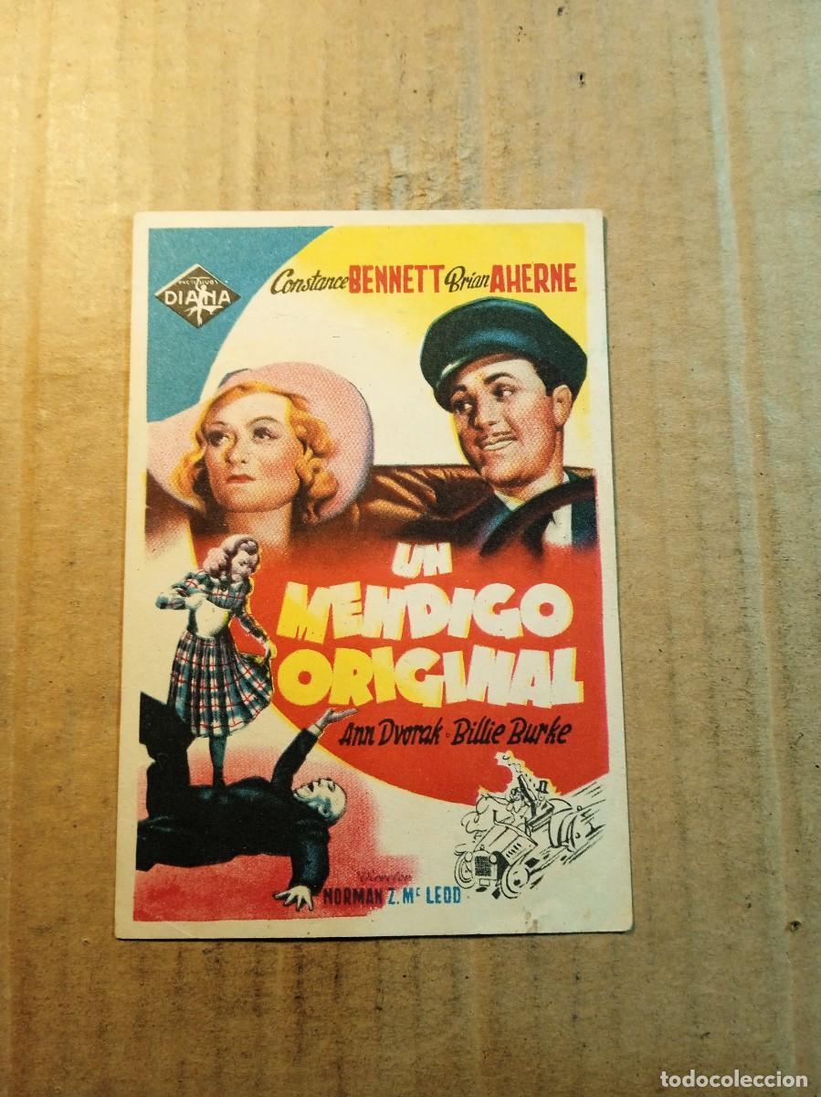 Cinema: FOLLETO DE MANO CON PUBLICIDAD UN MENDIGO ORIGINAL