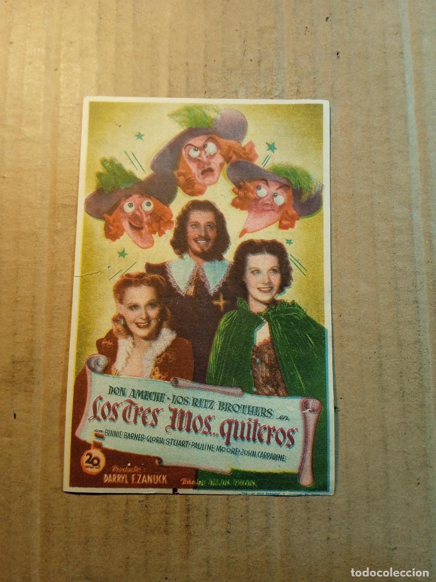Cinema: FOLLETO DE MANO CON PUBLICIDAD LOS TRES MOS... QUITEROS