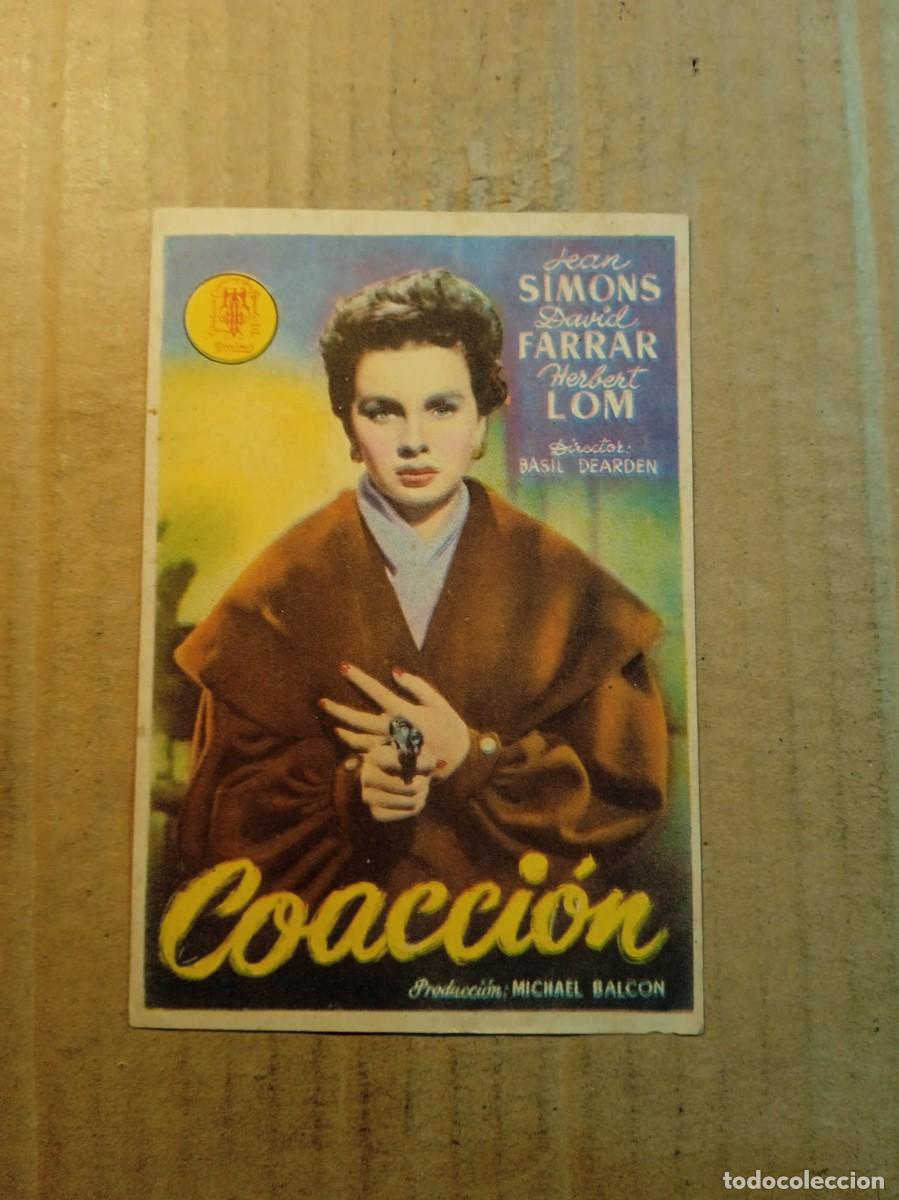 Folhetos de m&atilde;o de filmes antigos de cinema: FOLLETO DE MANO CON PUBLICIDAD COACCION