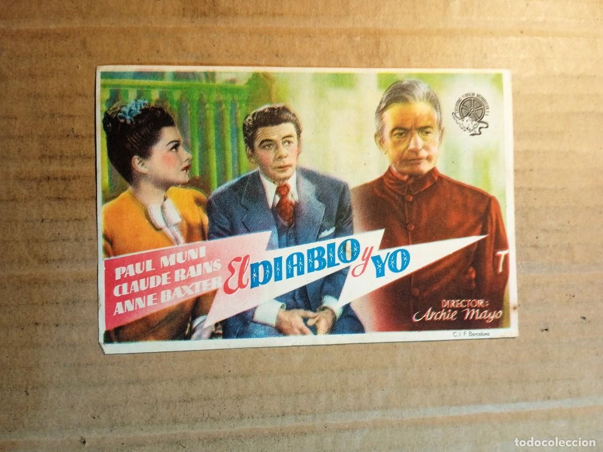 Cinema: FOLLETO DE MANO CON PUBLICIDAD EL DIABLO Y YO