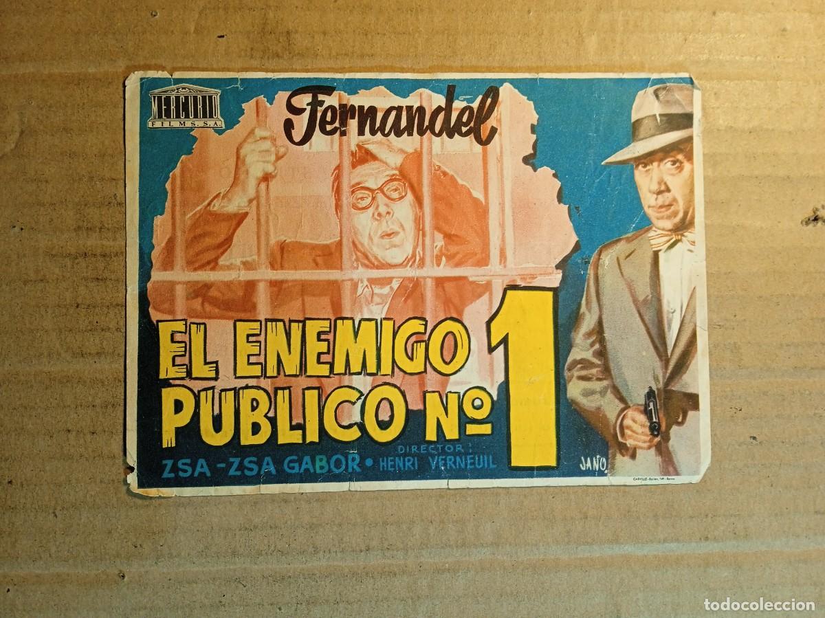  Flyers Publicitaires de films Anciens: FOLLETO DE MANO CON PUBLICIDAD EL ENEMIGO PUBLICO N&ordm; 1