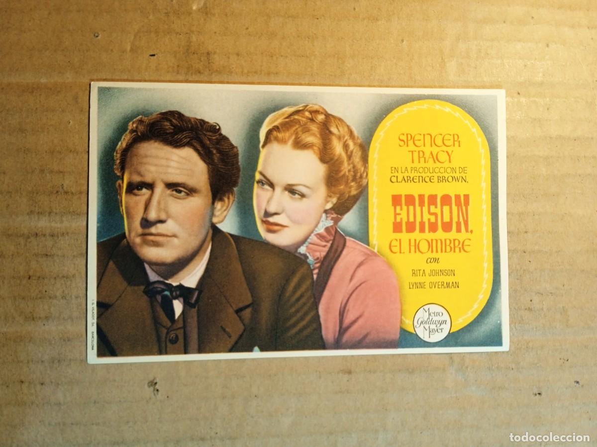 Cine: FOLLETO DE MANO CON PUBLICIDAD EDISON EL HOMBRE