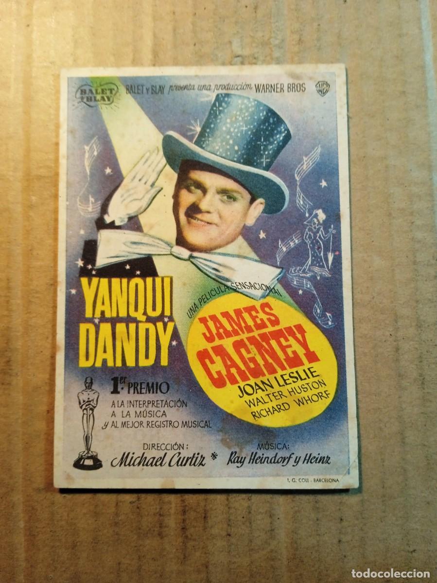 Folhetos de m&atilde;o de filmes antigos de cinema: FOLLETO DE MANO CON PUBLICIDAD YANQUI DANDY