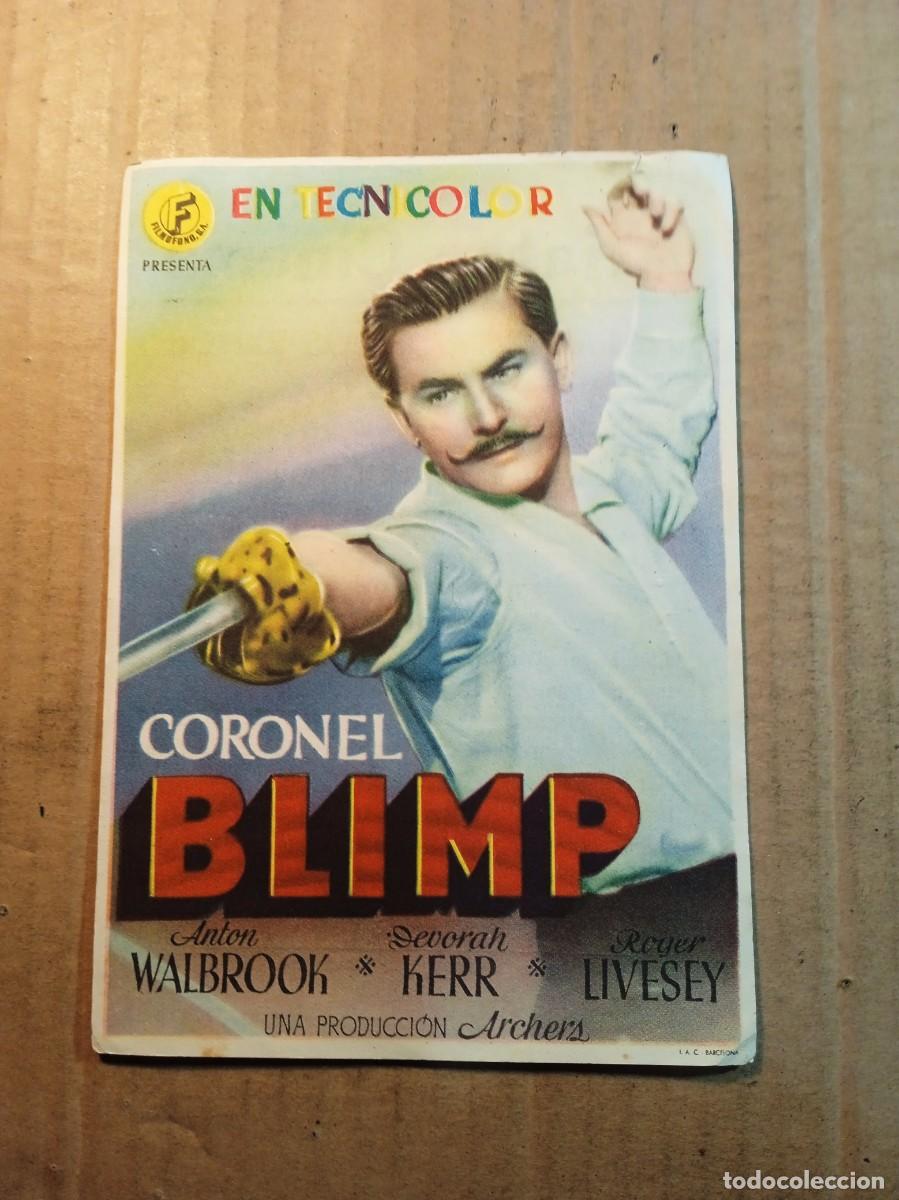 Cine: FOLLETO DE MANO CON PUBLICIDAD CORONEL BLIMP - Foto 1