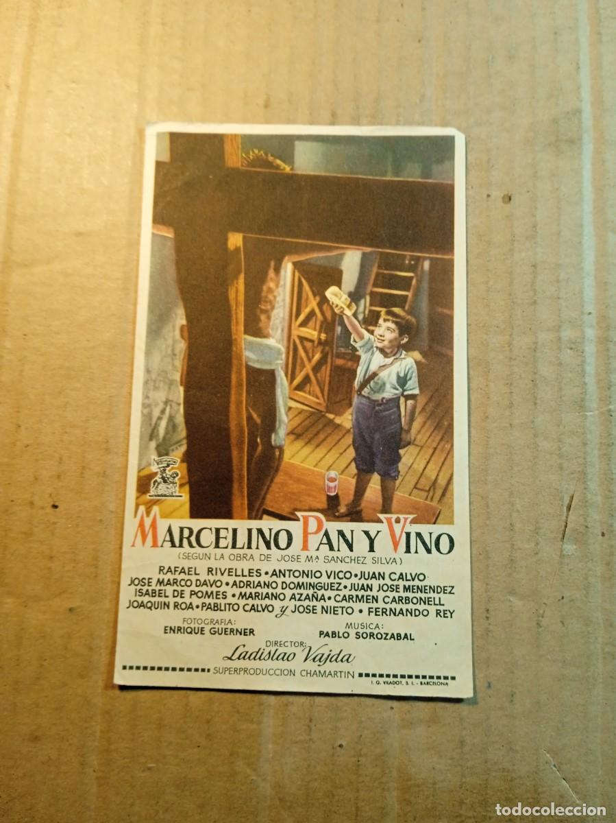 Kino: FOLLETO DE MANO CON PUBLICIDAD MARCELINO PAN Y VINO