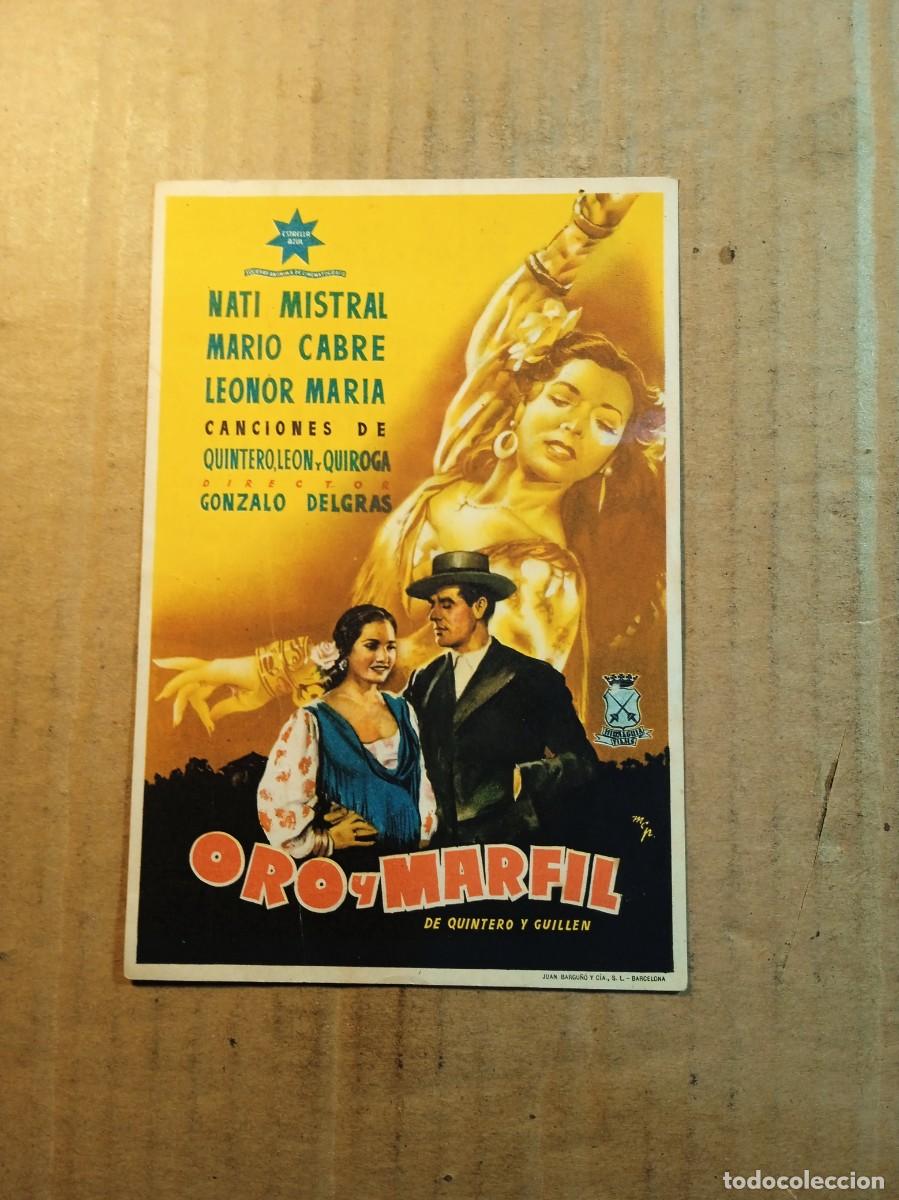  Flyers Publicitaires de films Anciens: FOLLETO DE MANO CON PUBLICIDAD ORO Y MARFIL