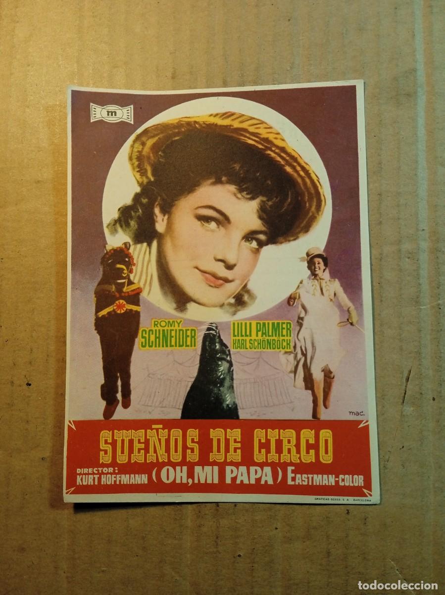  Flyers Publicitaires de films Anciens: FOLLETO DE MANO CON PUBLICIDAD SUE&Ntilde;OS DE CIRCO