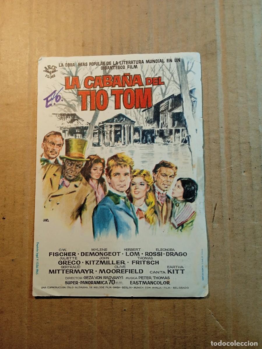  Flyers Publicitaires de films Anciens: FOLLETO DE MANO CON PUBLICIDAD LA CABA&Ntilde;A DEL TIO TOM