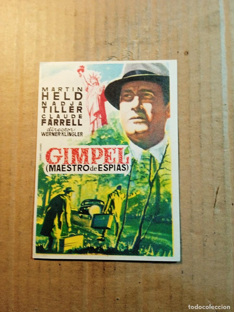  Flyers Publicitaires de films Anciens: FOLLETO DE MANO CON PUBLICIDAD GIMPEL (MAESTRO DE ESPIAS)