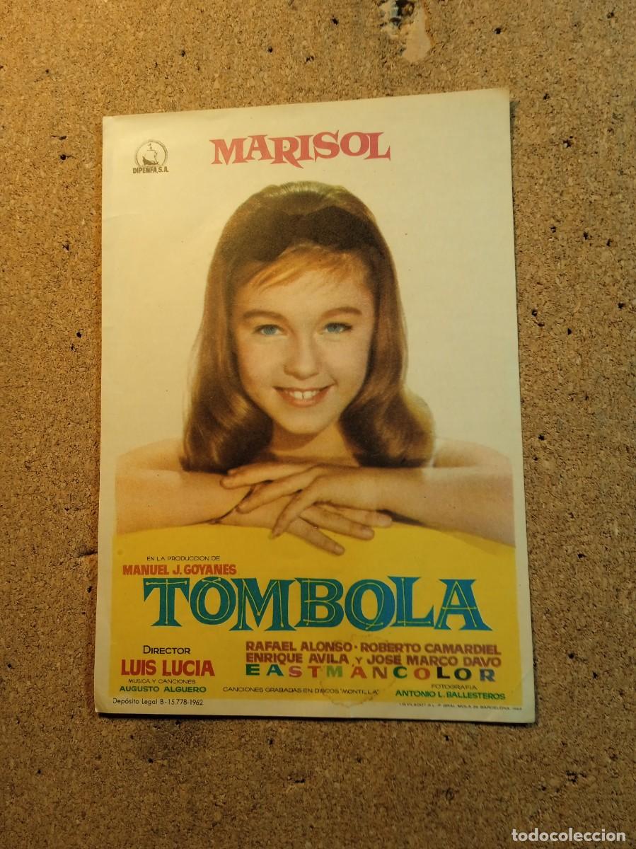 Kino: FOLLETO DE MANO SIN PUBLICIDAD TOMBOLA