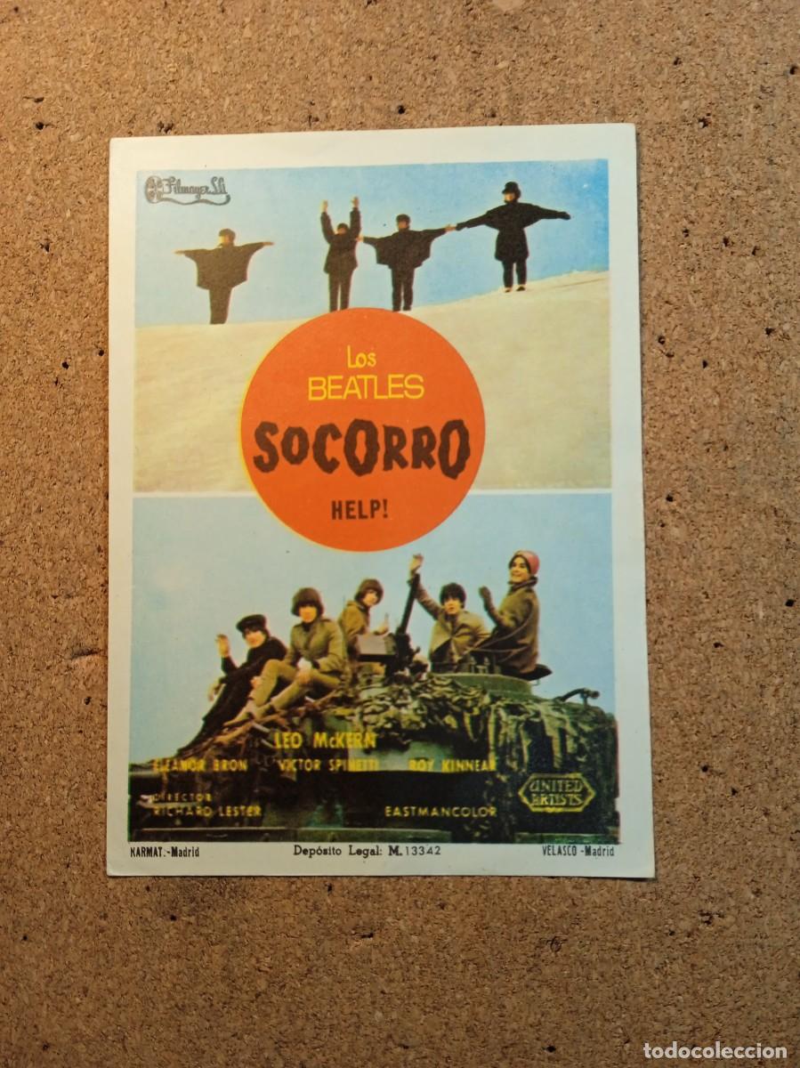 Cine: FOLLETO DE MANO SIN PUBLICIDAD LOS BEATLES SOCORRO HELP