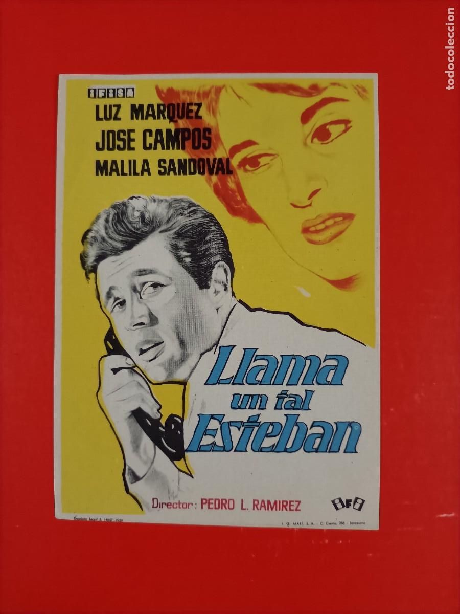 Cine: LLAMA UN TAL ESTEBAN. LUZ MARQUEZ, JOS&Eacute; CAMPOS. EST&Aacute; NUEVO.
