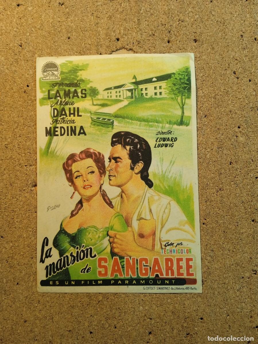 Cine: FOLLETO DE MANO SIN PUBLICIDAD LA MANSION DE SANGAREE