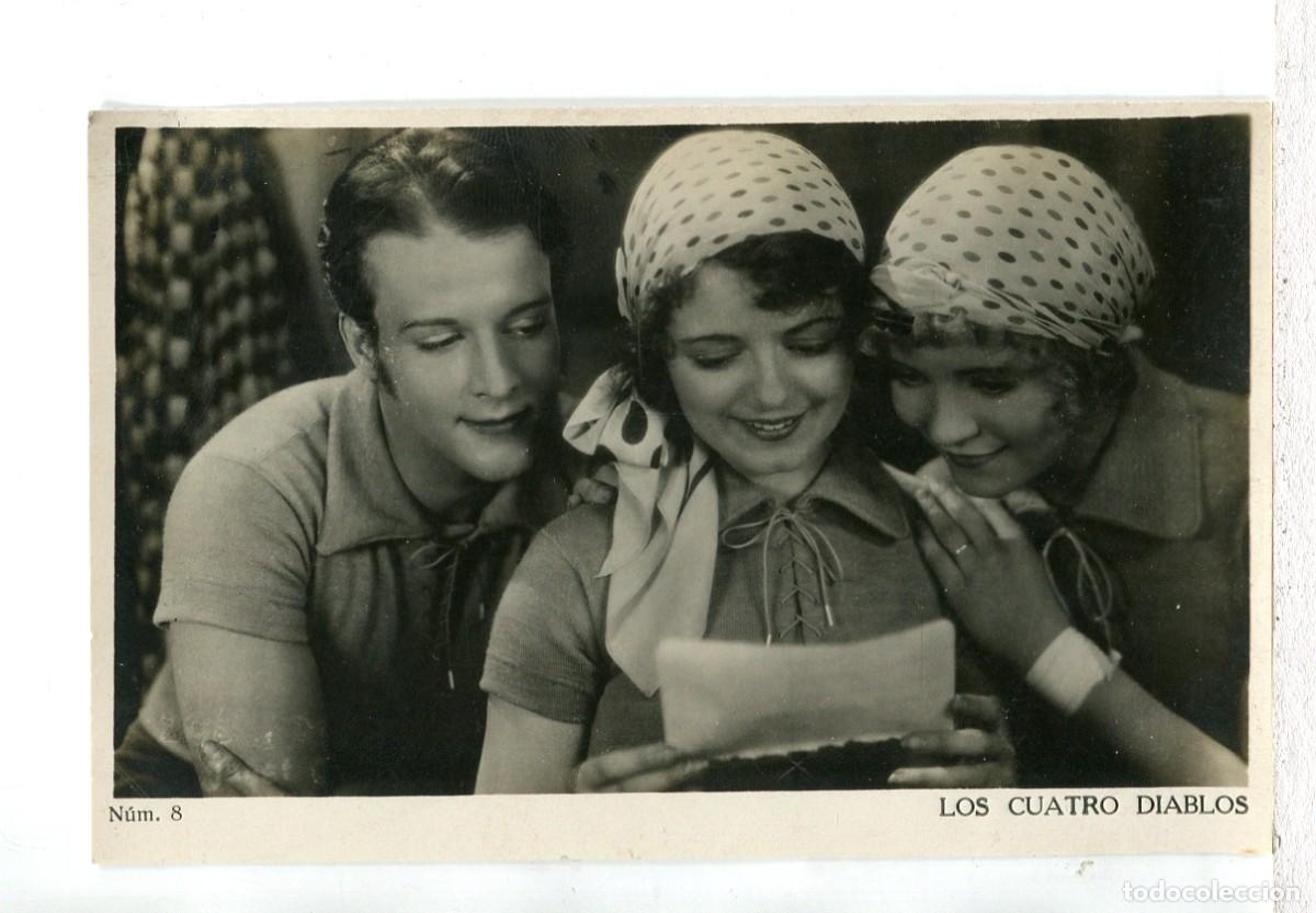 Folhetos de m&atilde;o de filmes antigos de cinema: LOS 4 DIABLOS, con Janet Gaynor.