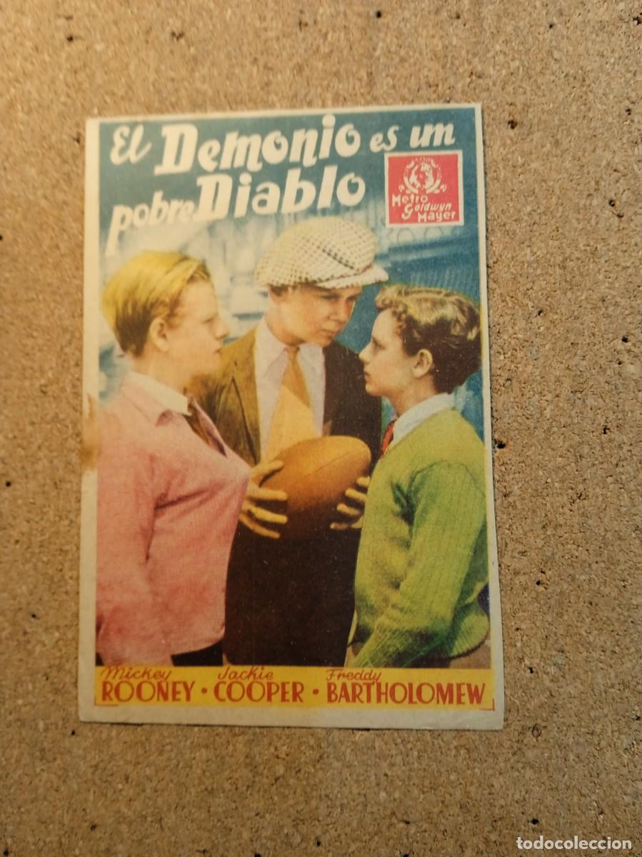 Cine: FOLLETO DE MANO SIN PUBLICIDAD EL DEMONIO ES UN POBRE DIABLO
