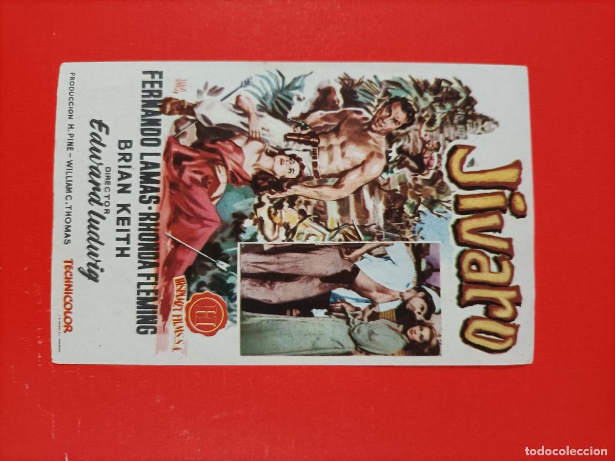Cine: J&Iacute;VARO. FERNANDO LAMAS, RHONDA FLEMING, LON CHANEY JR, 1954. EST&Aacute; NUEVO.
