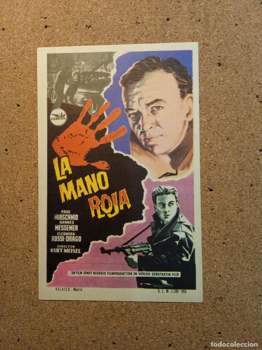  Flyers Publicitaires de films Anciens: FOLLETO DE MANO SIN PUBLICIDAD LA MANO ROJA