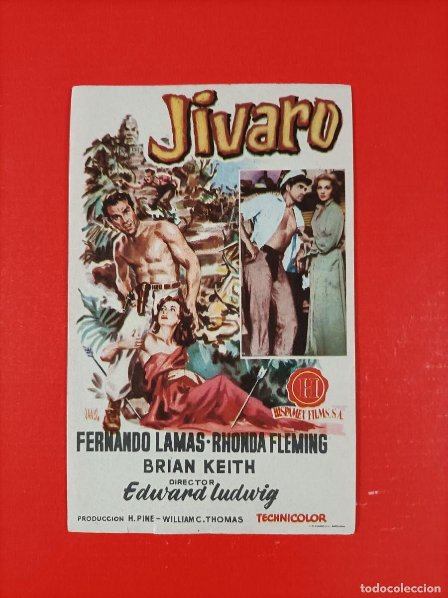 Cine: J&Iacute;VARO. FERNANDO LAMAS, RHONDA FLEMING, LON CHANEY JR, 1954. EST&Aacute; NUEVO.