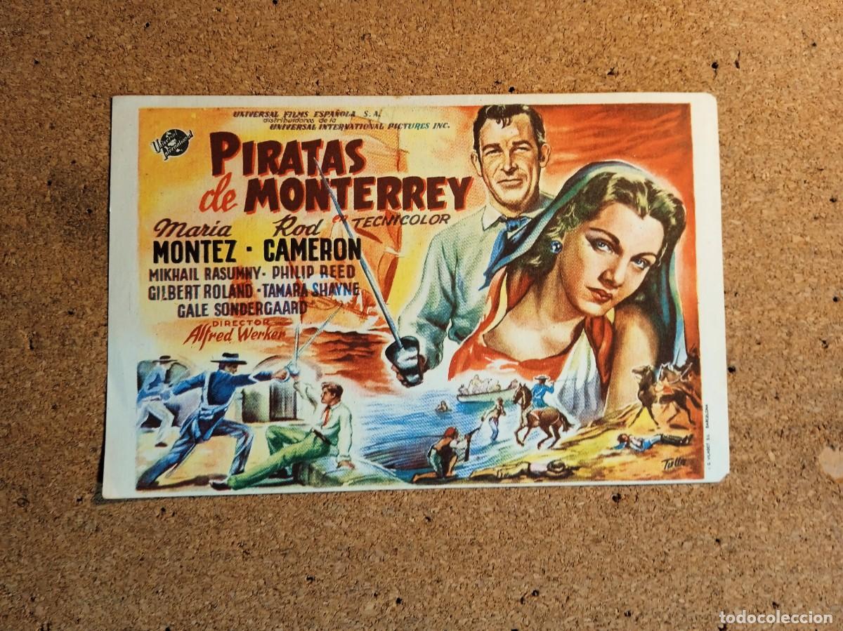  Foglietti di film di film antichi di cinema: FOLLETO DE MANO SIN PUBLICIDAD PIRATAS DE MONTERREY
