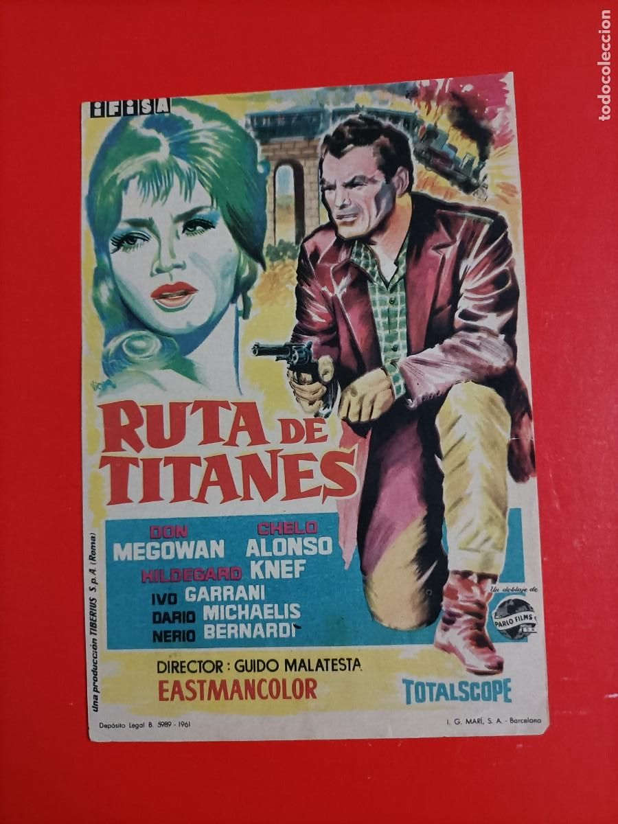 Cine: RUTA DE TITANES. DON MEGOWAN, HILDEGARD KNEF. EST&Aacute; NUEVO. 2
